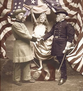 Confederate and Union reconciliation to free Cuba - Spanish American War.